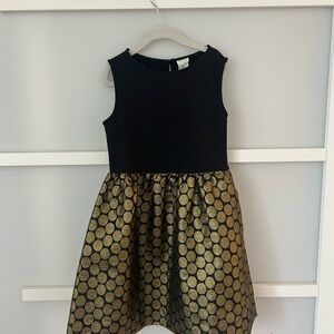 Crewcuts Elegant Black and Gold Kids Dress size 8 perfect for Christmas or NYE!